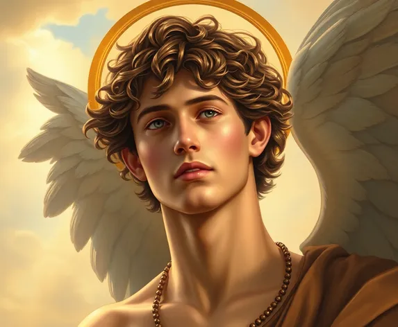 male angel painting