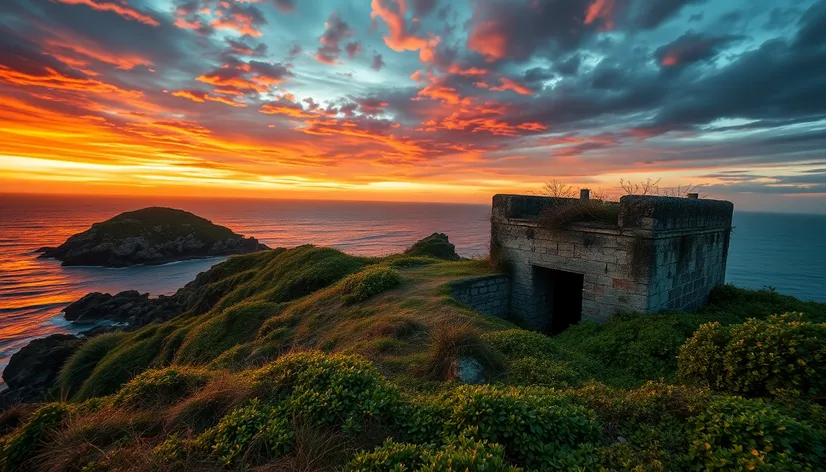 shoreline old bunker