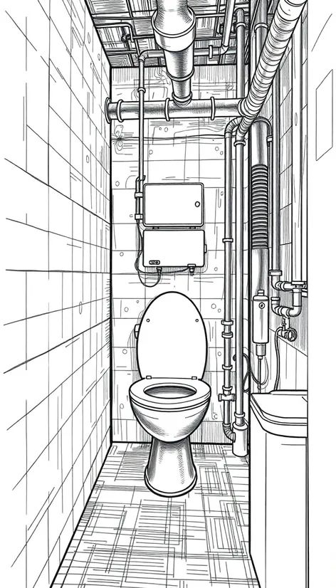 orthographic piping drawing elevated