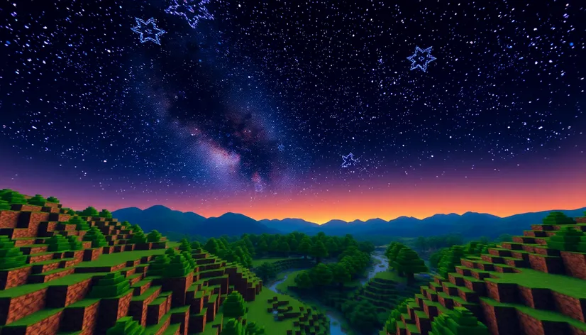 minecraft starry night