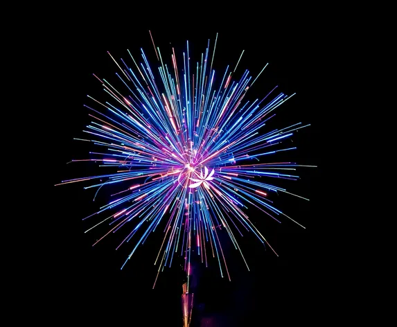 blue fireworks