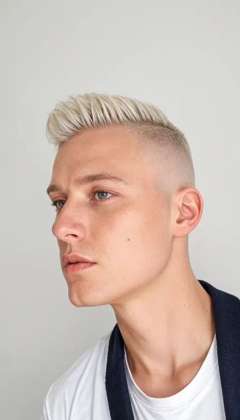 fade haircut white male