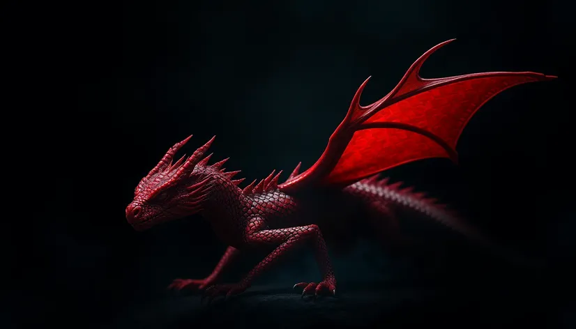 young red shadow dragon