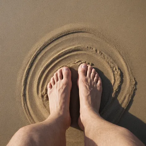 Male Feet on beach