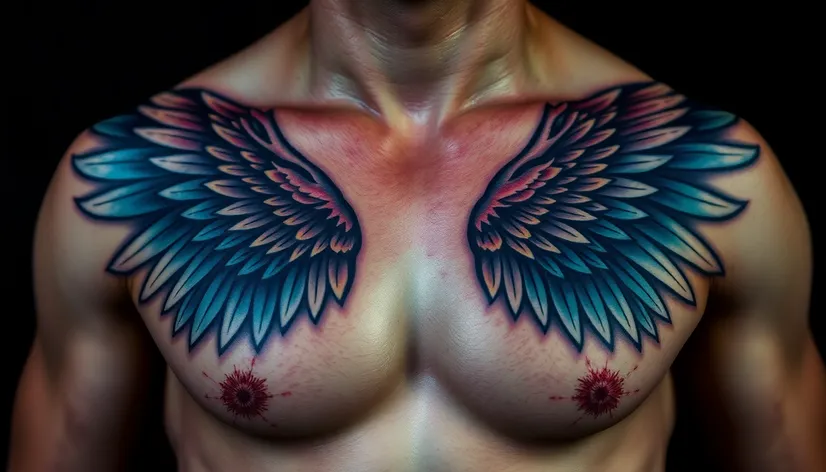 tattoos wings on chest