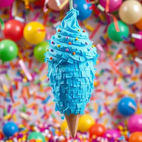 blue ice cream pinata