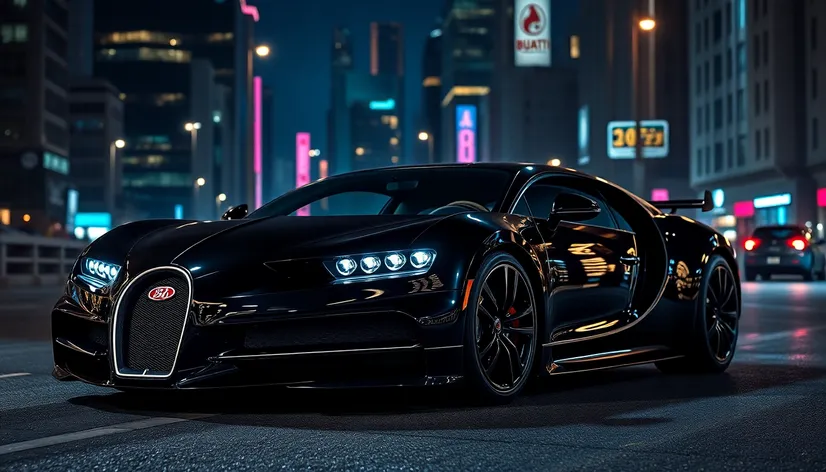 black bugatti