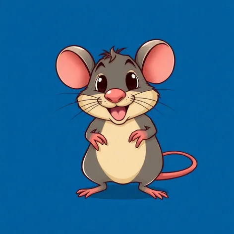 rat cartoon deep blue