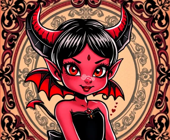 cute devil girl tattoo