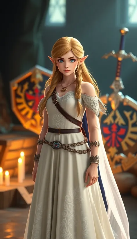 zelda white dress botw