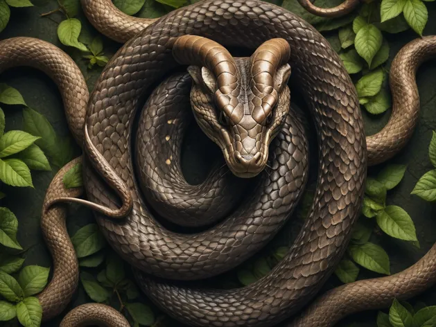 snake with horns