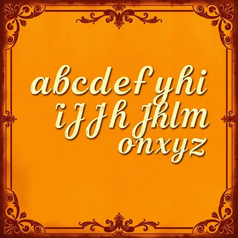 favintage cursive alphabet