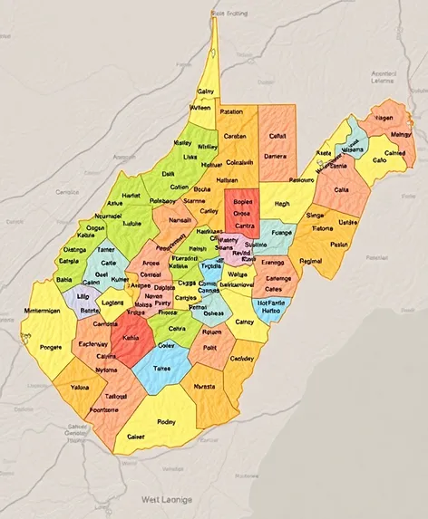 west virginia counties map