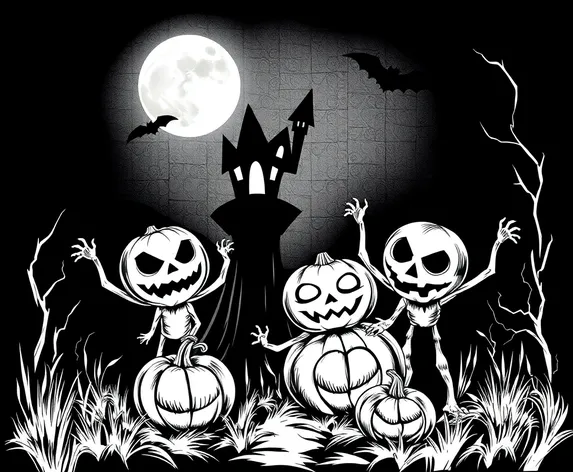 halloween clipart black and