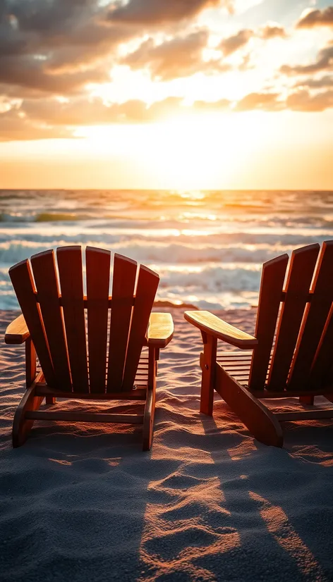 wooden beach chairs