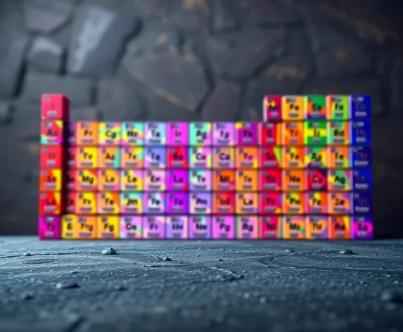 colored periodic table