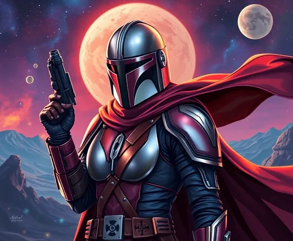 female mandalorian fan art