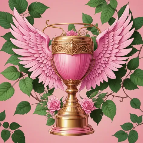 big pink trophy with