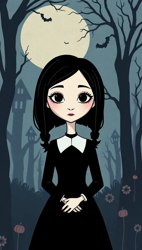 wednesday addams cartoon images