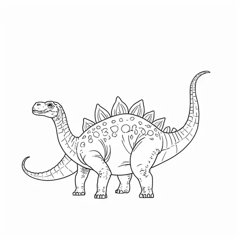 stegosaurus line drawing