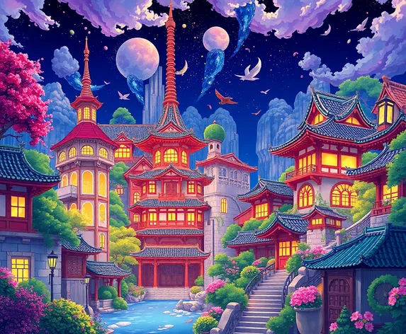 ghibli background art