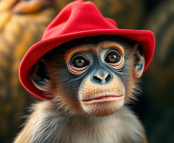 monkey red hat