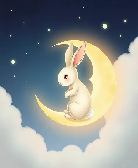 bunny in the moon