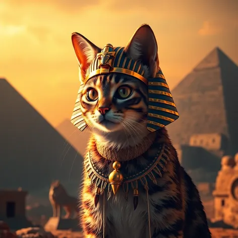 pharaoh headpiece cat