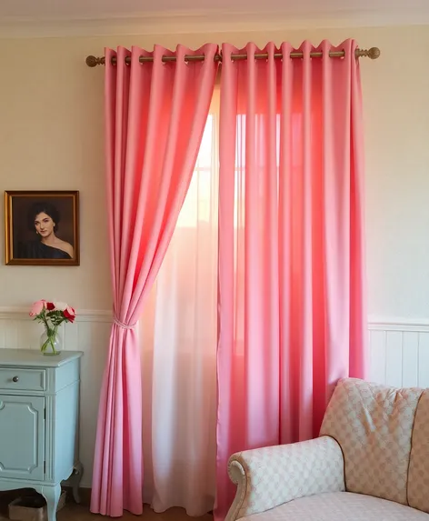 pink curtain