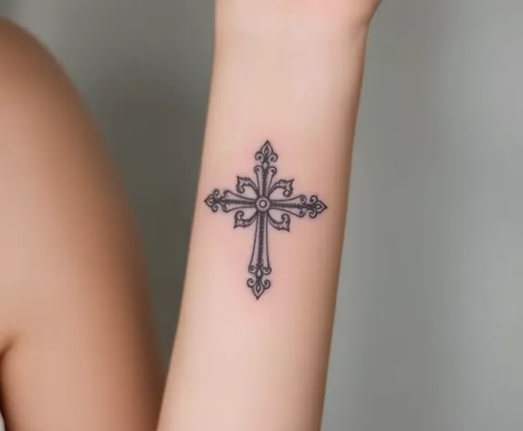 cross tattoo for ladies