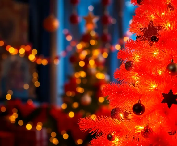 orange christmas tree