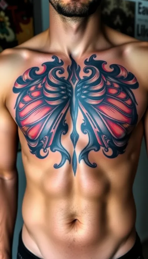 male rib tattoos