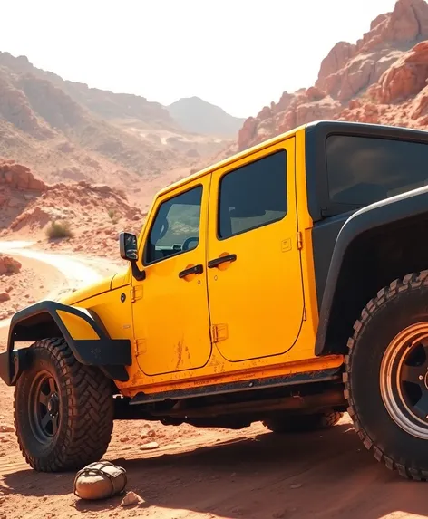 yellow jeep tj