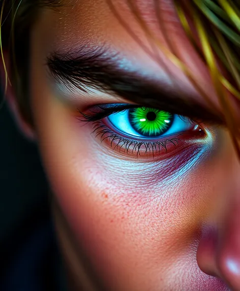 male green eyes