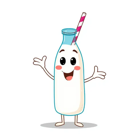 cartoon image of milk