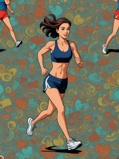 running cartoon