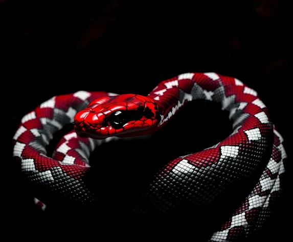 red black white snake