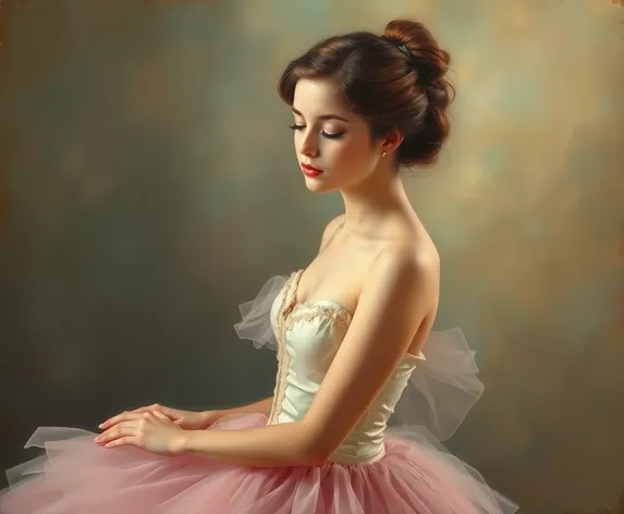 oil painting vintage ballerina