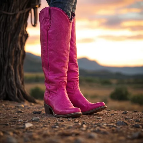 pink cowboy boots