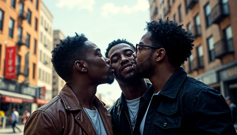 black guys kissing meme