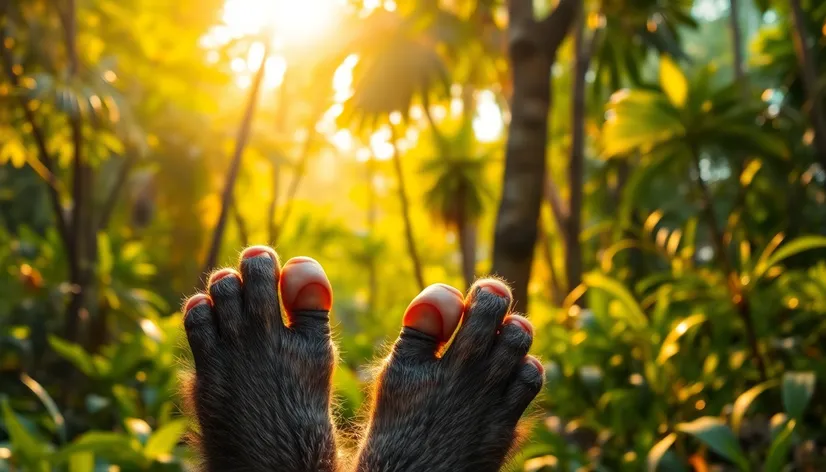 monkey feet