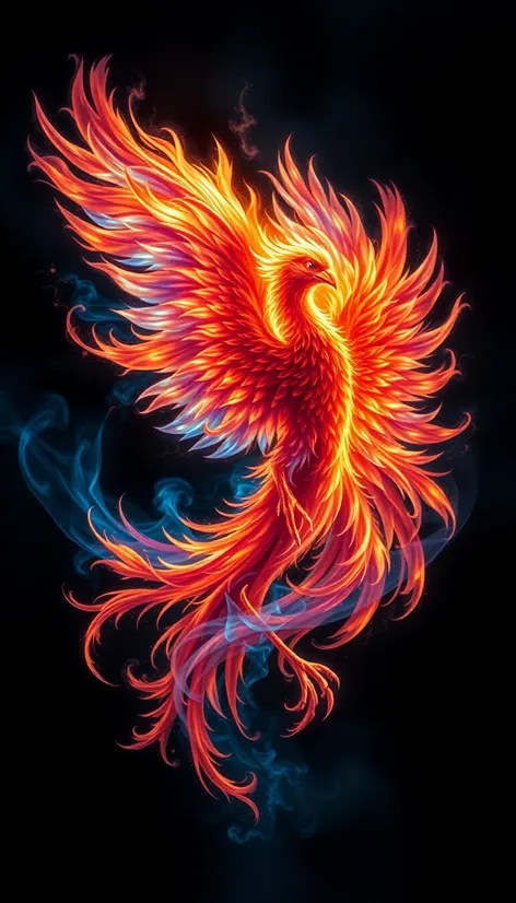 blue fire phoenix