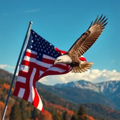 american flag and bald