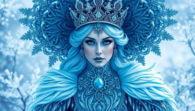 beautiful ice queen art