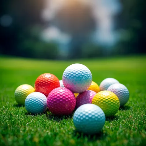 colorful golf balls