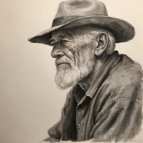 old man drawing