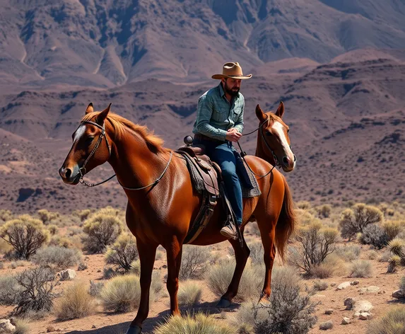 cowboy riding horse