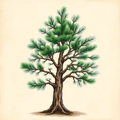 pine tree drawing