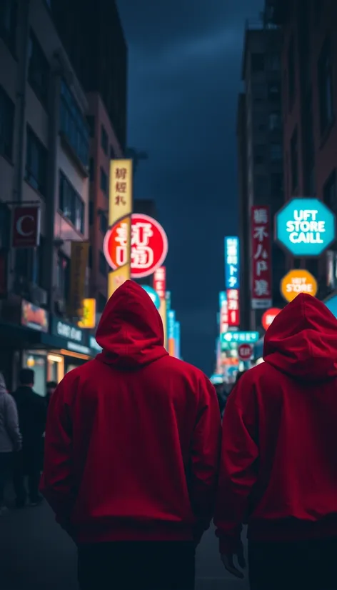 red colour hoodies