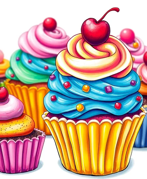 cupcake pictures to color